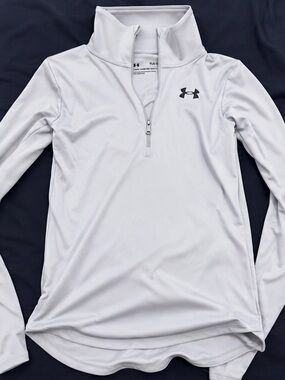 Under Armour Light Gray Half-Zip Performance Pullover